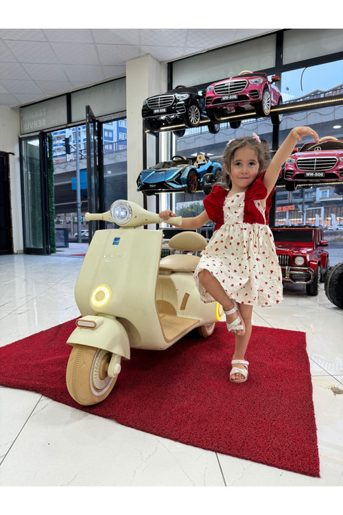 Büyük Boy Vespa Akülü Motor 12V (2-10 Yaş)