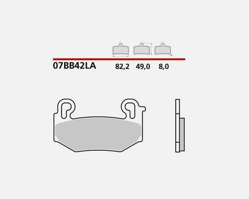 07BB42LA 2024-2025 BMW R 1300 GS Adventure Uyumlu Ön Fren Balatası Sinterli Balata