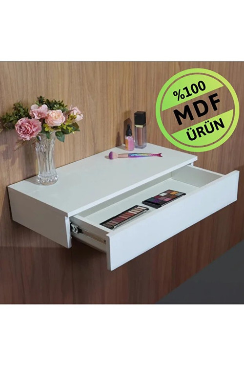 Makyaj Masası Dresuar Çekmeceli Duvara Montajlı MDF Dolap