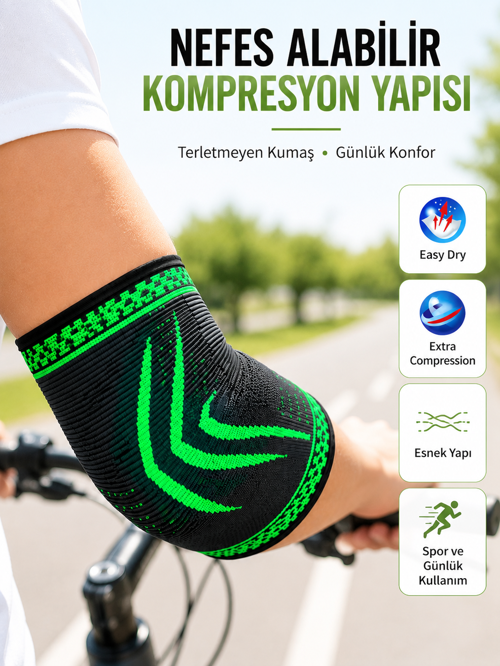 popüler Spor Dirsekliği Dirsek Koruyucu Kompresyonlu Nefes Alabilir Esnek Destek Bandajı 2026