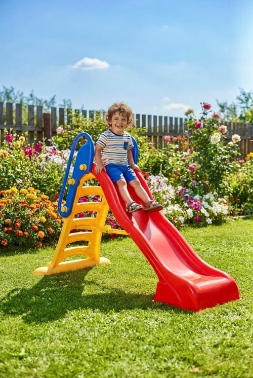 Katlanabilir Su Akışlı Maxi Su Kaydırağı (188 cm)Kırmızı Sarı Çocuklar İçin Eğlenceli Kaydırak