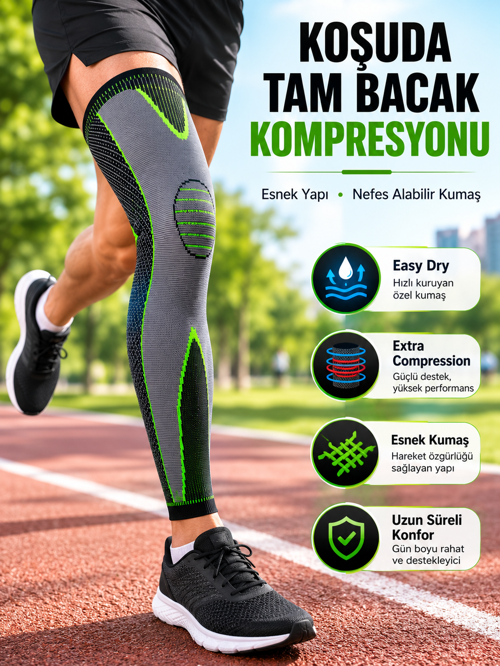 popüler Ergonomik Uzun Spor Dizliği Esnek Kumaşlı Tam Boy Kompresyon Desteği 2026