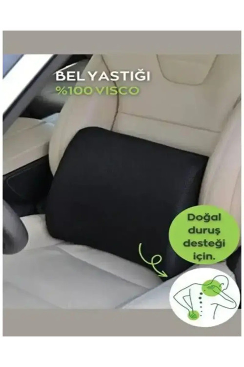 Ortopedik Bel Sırt Minderi Visco Ofis Koltuk Araç Bel Destek Yastığı Lomber Pozisyon Sırt Desteği