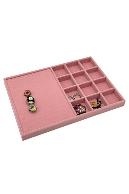 Bölmeli Yüzük Karışık Tabla Pembe 25x35