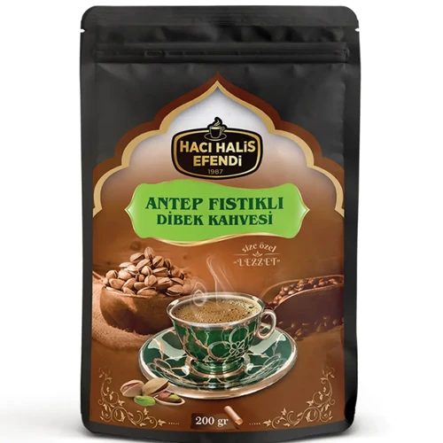 Antep Fıstıklı Dibek Kahvesi 200 gr Gerçek Fıstık Parçacıklı Yumuşak İçimli Gurme Karışım