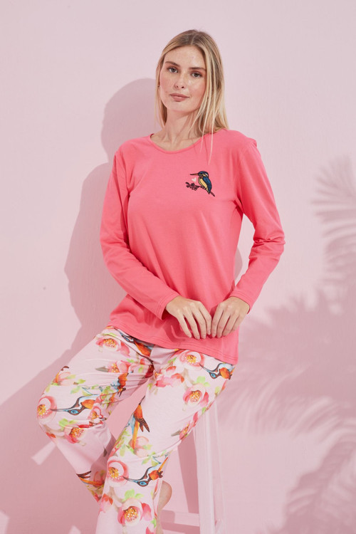 narçiçeği çokrenkli Pamuklu Örme Pijama Takım 24240168
