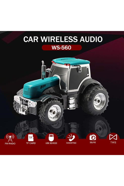 TRAKTÖR GÖRÜNÜMLÜ BLUETOOTH HOPARLÖR SD KART USB FM RADYOLU ŞARJLI TAŞINABİLİR SPEAKER