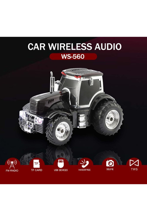 TRAKTÖR GÖRÜNÜMLÜ BLUETOOTH HOPARLÖR SD KART USB FM RADYOLU ŞARJLI TAŞINABİLİR SPEAKER
