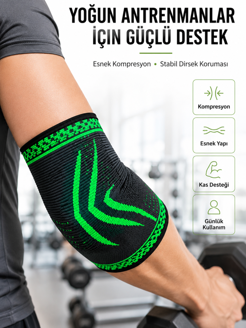 uygun Elastik Kompresyon Dirsek Destekliği Spor Fitness Günlük Kullanım Dirseklik popüler
