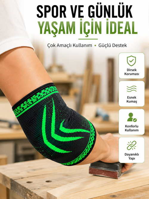 uygun Dirsek Destekliği Kompresyonlu Elastik Spor Dirsek Koruyucu Günlük Kullanım İçin popüle