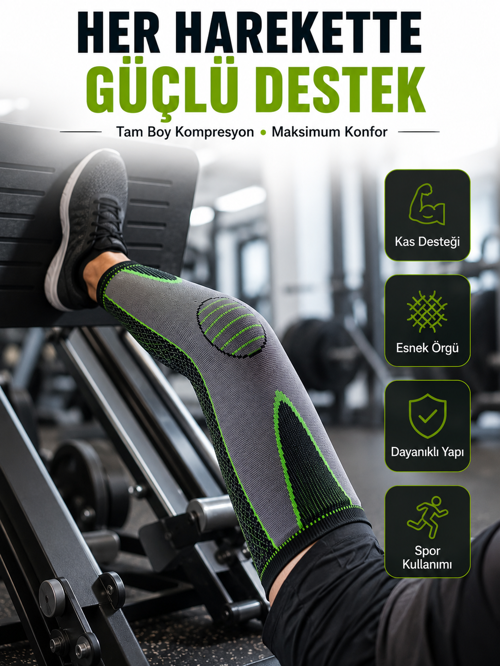 uygun Diz Destekliği Fitness, Koşu ve Antrenman İçin Kompresyon Dizlik popüler