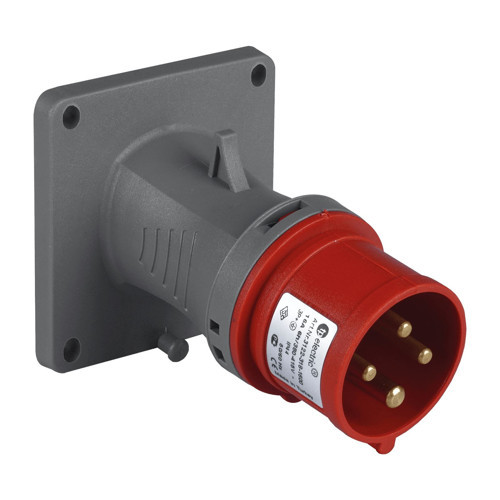 TP Electric 3126-318-1600 Vidalı Bağlantı IP44 4x32A CEE Norm Eğik Makine Fişi