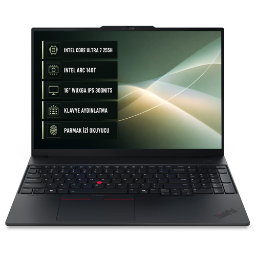 ThinkPad E16 Gen 3 Intel Core Ultra 7 255H 16GB 1TB SSD 16" WUXGA Freedos Laptop 21SR007VTX
