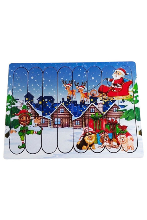 Yılbaşı Temalı Ahşap Stick Puzzle