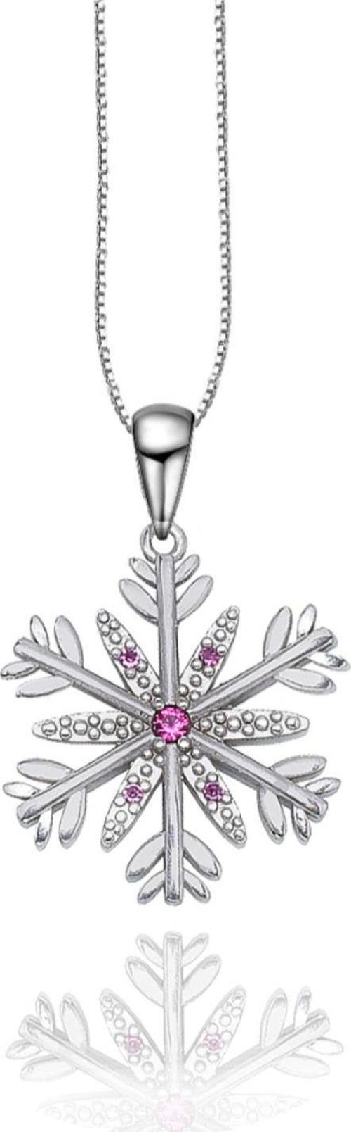 Diamond Seri Özgün Tasarım Kar Tanesi Snowflake Gümüş Kolye