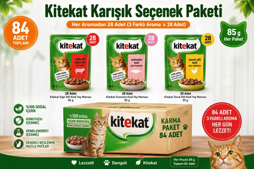 KarışıkYaş Kedi Maması Pouch 85 gr*84 ADET