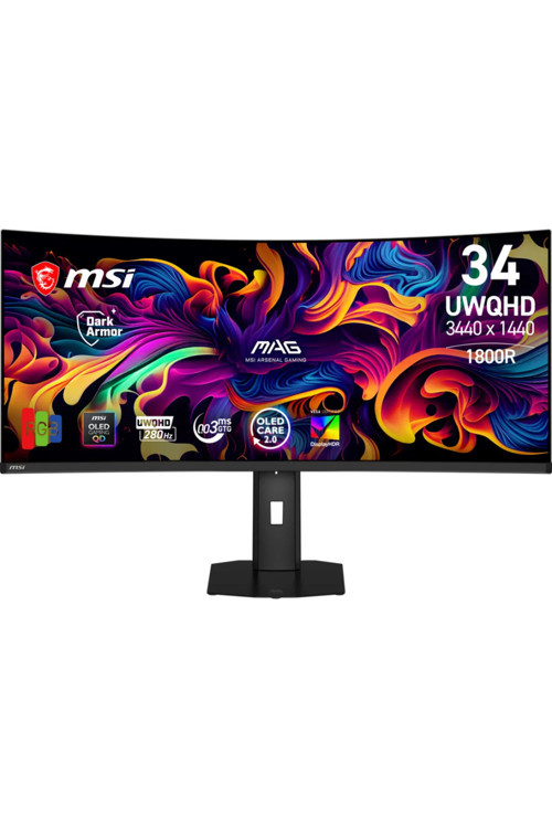 34.18" MAG 341CQP QD-OLED X28 3440x1440 21:9 CURVE 1800R 280HZ 0.03MS GAMING MONITOR