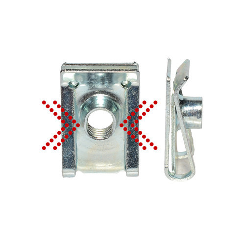 Maşa Somun M6 16x23mm Sıkmalı Çinko 7731367 Fiat BMW 51127070202 Audi VW N90168602 Renault 7703046034 CNH 14189071 20 Adet