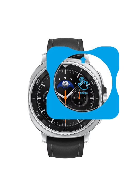 Samsung Galaxy Watch 8 46mm Classic Uyumlu Kolay Kurulum Aparatlı Temperli Cam Ekran Koruyucu