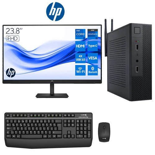 Mini-195 i7 6700 16GB Ram 1TB M2 NVMe SSD 23.8 inç FHD HP Monitör Kurumsal Ofis Mini PC