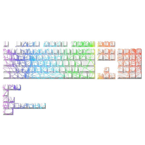 XVX Spider Web RGB Keycaps Tuş Takımı Seti 118 Tuş-Beyaz