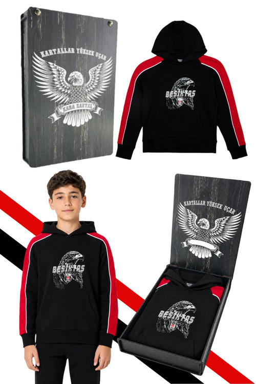 ÇOCUK KAPÜŞONLU SWEATSHIRT LAZER KUTU HEDİYELİ
