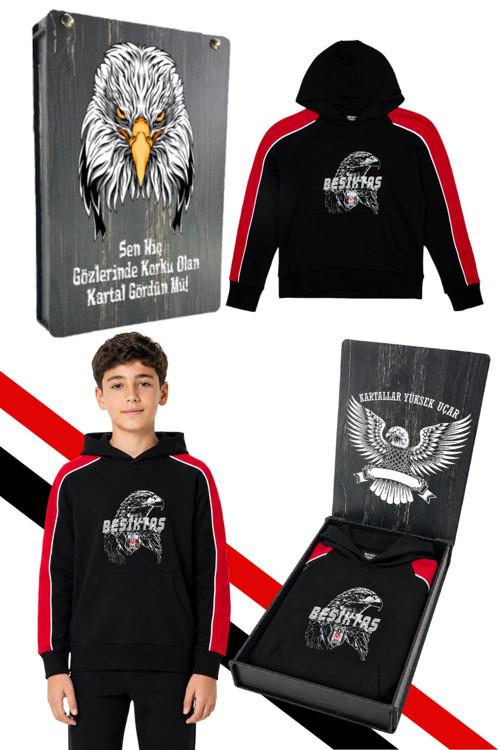 ÇOCUK KAPÜŞONLU SWEATSHIRT UV KUTU HEDİYELİ