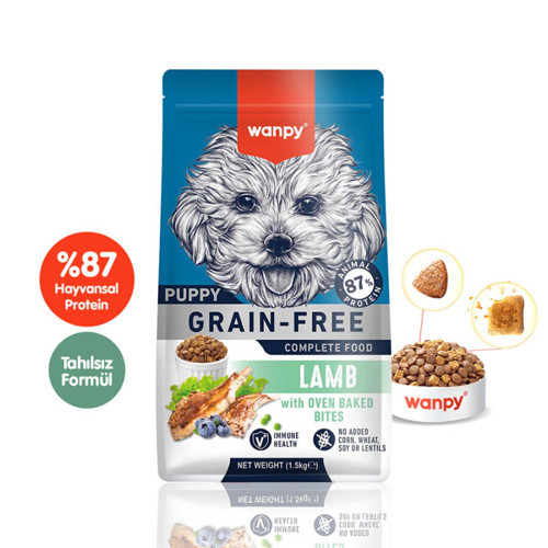Tahılsız Kuzulu Yavru Köpek Maması 1,5 kg