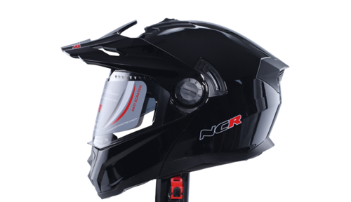 KASK ÇENE AÇILIR VİZÖRLÜ 165 ECE BELGELİ - PARLAK SİYAH