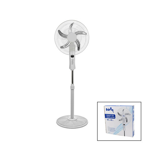 18 İNC 45 CM KUMANDALI SANAYİ TİPİ AYAKLI VANTİLATÖR 5-METAL PERVANE 3-KADEME HIZ 65W Y:137CM (5000