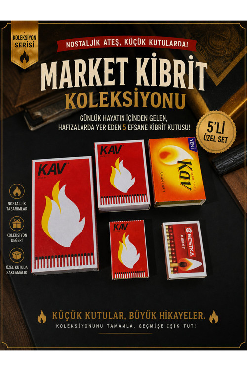 & Bestka Nostaljik Kibrit Kutusu Koleksiyonu | 5’li Özel Set
