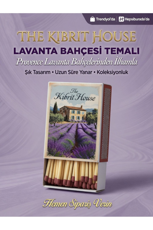 The Kibrit Lavanta Bahçesi Temalı Koleksiyonluk Kibrit Kutusu - Provence İlhamlı