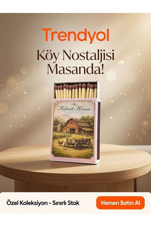 The Kibrit – Nostaljik Çiftlik Manzaralı Dekoratif Kibrit Kutusu (Sınırlı Edisyon)