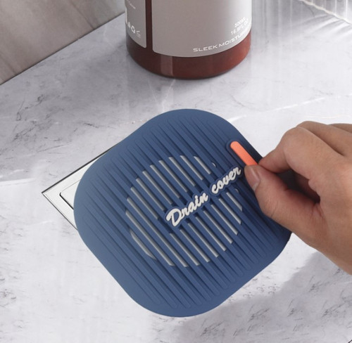 Süzgeçli Lavabo Gider Koruyucu Mat Gri (50001)