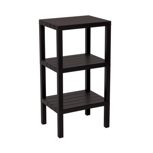 3 RAFLI SİYAH MODÜLER ÜNİTE PLASTİK 38x29x74 cm (50001)