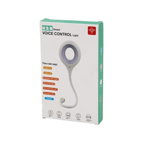 USB SMART VOICE CONTROL LİGHT SESLİ IŞIK AYARLI MİNİ YUVARLAK USB 16 LEDLİ LAMBA AKROBAT KOLLU 2W 5V