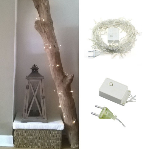 100 Ledli 8 Fonksiyonlu 10 Metre Led Aydınlatma Dekor Lambası (beyaz) (50001)