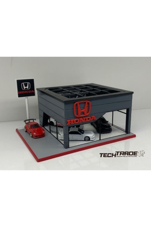 Honda Diecast Showroom Garaj Diorama 1:64 Ölçek