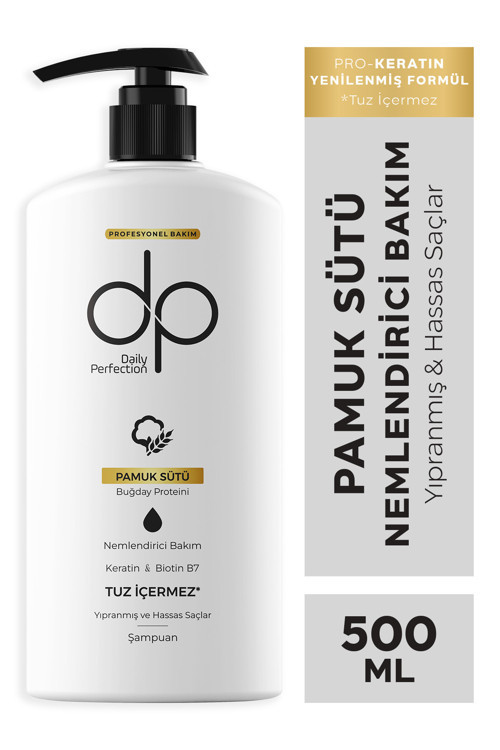 Pamuk Sütü Buğday Proteini 500 Ml Tuzsuz Şampuan