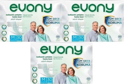 Hasta Bezi Yetişkin Bel Bantlı Tekstil Yüzey M-Orta Boy 90 Adet (3Pk*30)