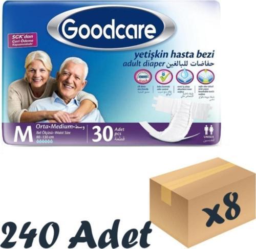 Bel Bantlı Yetişkin Hasta Bezi Medium 30Lu 8 Paket 240 Adet