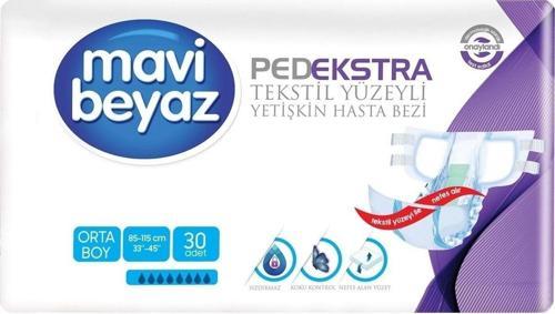 Ped Ekstra Tekstil Yüzeyli Yetişkin Bel Bantlı Hasta Bezi Medium Orta 30 Adet