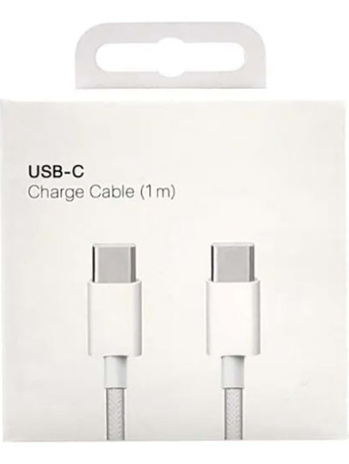 iphone 15 / 16 / 17 Plus Pro Pro Max Uyumlu Type-C To Type-C Pd Hızlı Data Şarj Kablosu 1metre Beyaz (Iki Ucu Type c)