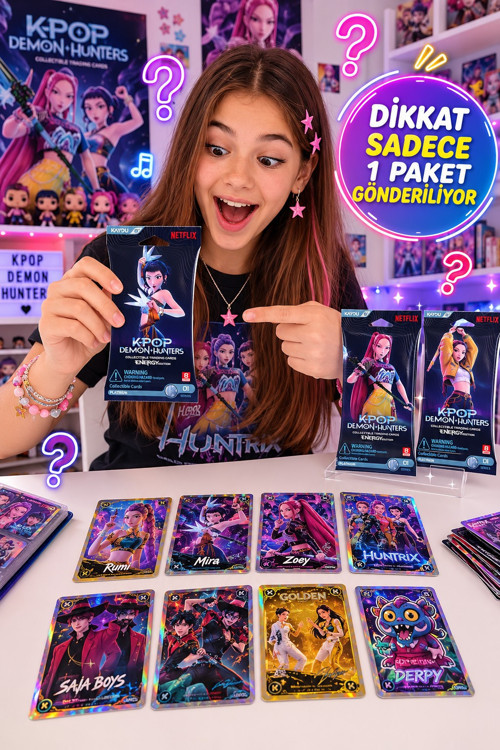 KPop Demon Hunters Kayou Energy Edition Koleksiyon Kartı TCG Netflix 8 Kart 1 Paket