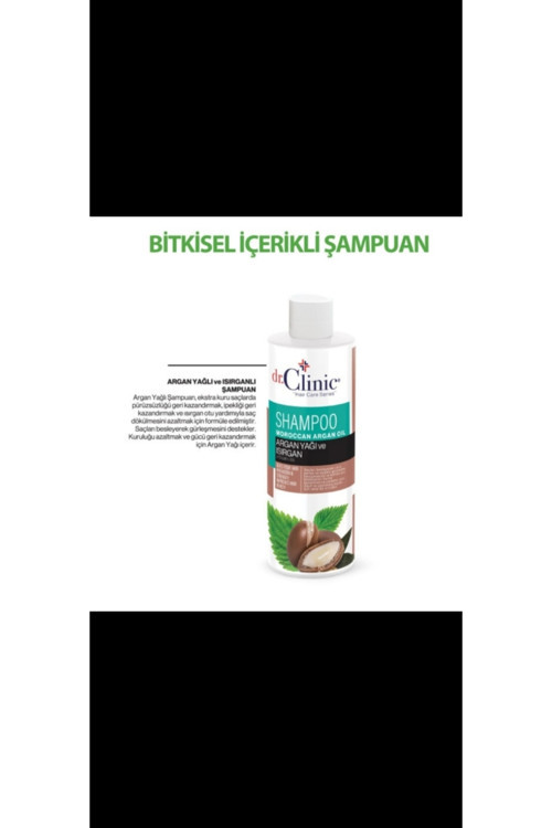 Dr.Clinic Bitkisel İçerikli Isırgan Ve Argan Yağlı Şampuan 400 Ml