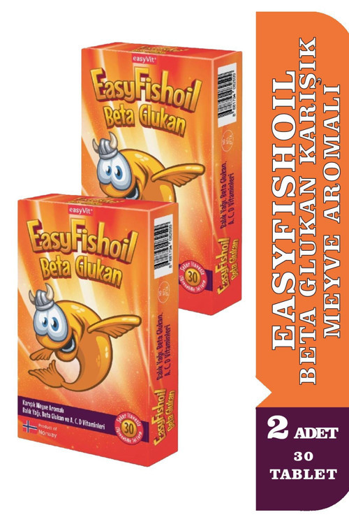 Easyfishoil Beta Glukan Karışık Meyve Aromalı 30 Jel Tablet 2 Adet