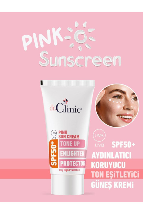 Pink Sunscreen Spf 50+ Aydınlatıcı Koruyucu Ton Eşitleyici Güneş Kremi 50 Ml