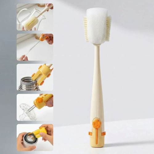 5’i 1 Arada Çok Amaçlı Şişe Temizleme Fırçası – Sürahi, Kavanoz, Pipet, Kapak, Emzik ve Biberon Temi
