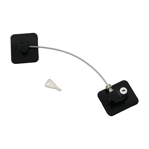 SİYAH PLAKA HALATLI EMNİYET KİLİT 5X6CM YAPIŞKANLI MONTAJ=2PCS PLAKA HALAT=18.8CM (5477)