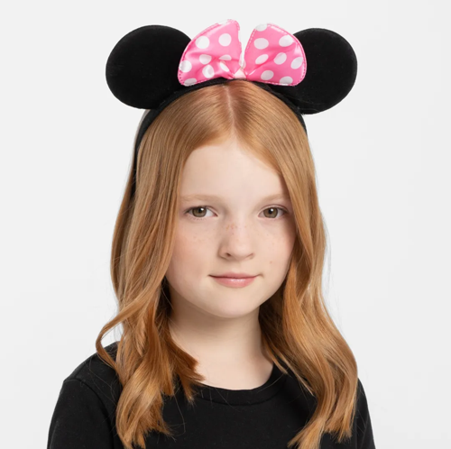 Pembe Fiyonklu Minnie Mouse Tacı Mini Kulak (5477)